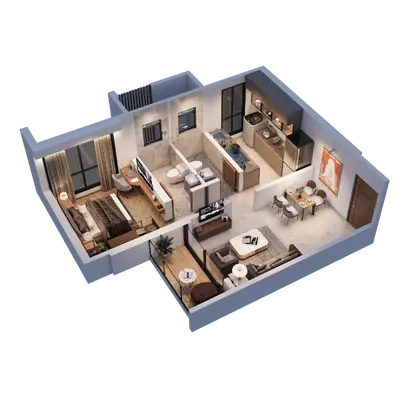 kasturivan 1 bhk